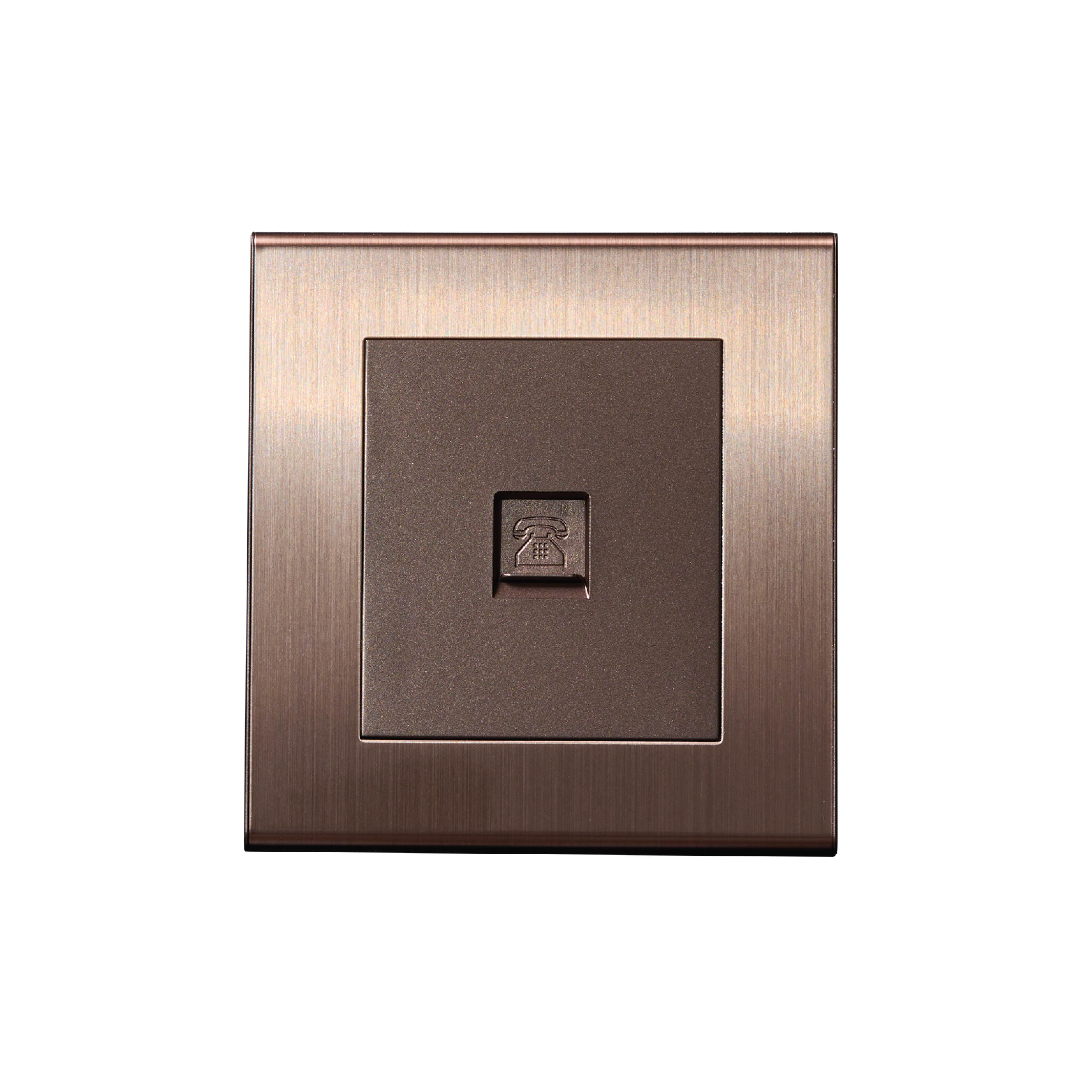 เต้ารับโทรศัพท์ ART DNA รุ่น V23 SOCKET DESIGN SWITCH สี BRUSH BROWN_1